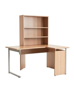 Joanna 3 Piece Configurable L-Shape Writing Desk With Hutch
