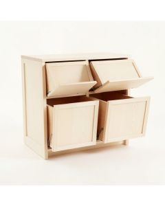 Hill Dale Freestanding Pull-Out Hamper Cabinet - Ivory (synthetic illustration; no displayed measurements)
