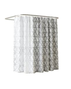 100 % Cotton Geometric Single Shower Curtain
