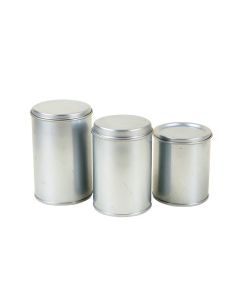 Galvanized Food Storage Containers 3 Piece Kitchen Canister Set