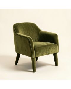 Magreb Velvet Upholstered Parsons Chair In Olive (synthetic illustration; no displayed measurements)