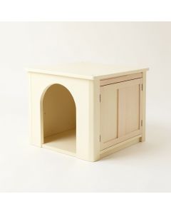 Clay Crossing Empty Furniture-Style Litter Enclosure - Cream (synthetic illustration; no displayed measurements)
