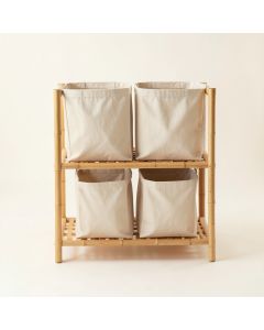 Briar Brook Laundry Sorting Station With Plain Removable Bags - Beige (synthetic illustration; no displayed measurements)