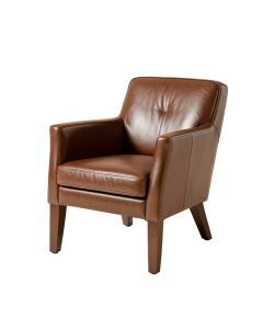 Clintonpark Genuine Leather Upholstered Dining Chair