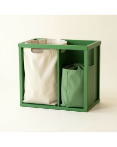Shore Canyon Laundry Sorting Station With Plain Removable Bags - Green (synthetic illustration; no displayed measurements)
