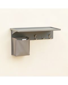 Hazel Bridge Wall-Mounted Entryway Organizer Shelf - Gray (synthetic illustration; no displayed measurements)