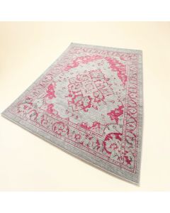 Katie Oriental Light Gray/Fuchsia Area Rug (synthetic illustration; no displayed measurements)