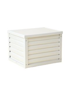 Oak Crossing Closed Outdoor Storage Box - White (synthetic illustration; no displayed measurements)