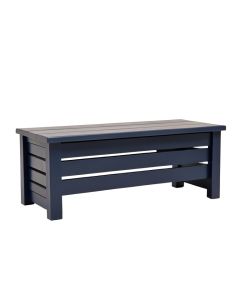 Birch Crossing Narrow Outdoor Storage Bench - Navy