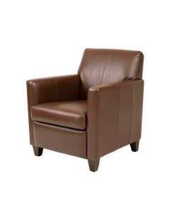 Ceballos Upholstered Arm Chair In Brown (synthetic illustration; no displayed measurements)