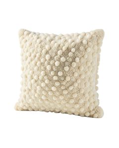 Kazi Jacquard Pom Pom Cotton Throw Pillow