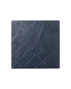 Fern Branch Uninstalled Square Decorative Tile - Navy