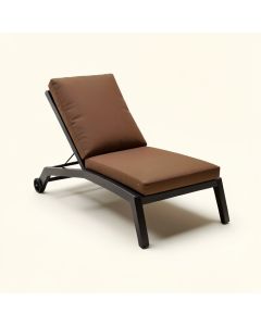 Aleia Outdoor Patio Reclining Chaise Lounge With Cushion (synthetic illustration; no displayed measurements)