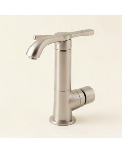 Purist Widespread Faucet With Drain Assembly Low Lever Handles And Low Gooseneck Spout (synthetic illustration; no displayed measurements)
