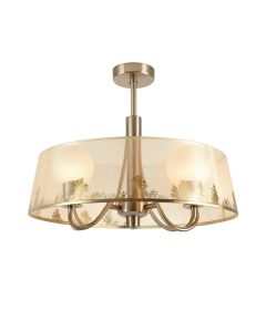 Analia Shaded Drum Led Chandelier (synthetic illustration; no displayed measurements)