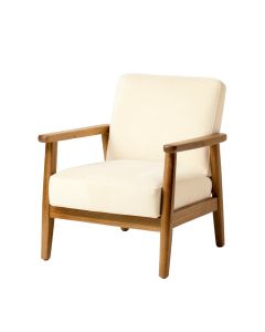 Aspen Bluff Upholstered Armchair - Ivory (synthetic illustration; no displayed measurements)