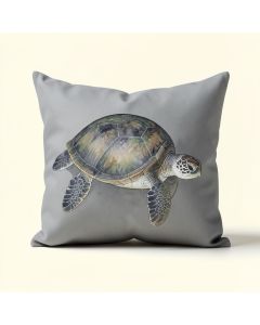 Fournier Sea Turtle Watercolor Decorative Indoor/Outdoor Lumbar Pillow (synthetic illustration; no displayed measurements)
