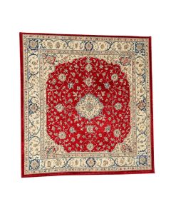 Crook Oriental Bright Red/Beige/Blue Area Rug