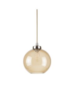 Reed Bend Pendant Light Suspended From One Plain Cable - Beige (synthetic illustration; no displayed measurements)