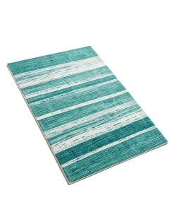 Catamaran Striped Handwoven Teal/White Indoor / Outdoor Area Rug (synthetic illustration; no displayed measurements)