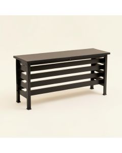 Olive Branch Narrow Outdoor Storage Bench - Black (synthetic illustration; no displayed measurements)