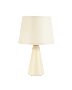 Moss Bluff Table Lamp With A Plain Fabric Shade - Cream (synthetic illustration; no displayed measurements)