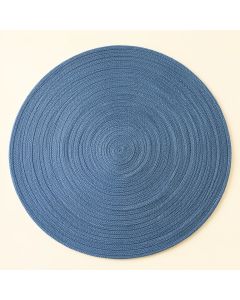Linden Bend Round Area Rug - Blue (synthetic illustration; no displayed measurements)