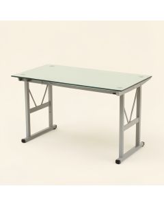 Yvonne Glass Desk (synthetic illustration; no displayed measurements)