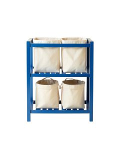 Ridge Crest Laundry Sorting Station With Plain Removable Bags - Blue