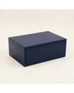 Hazel Fold Desktop Monitor Riser - Navy (synthetic illustration; no displayed measurements)