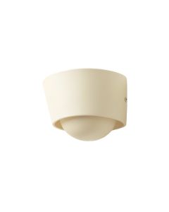 Laurel Crossing Wall Sconce Mounted On A Plain Wall - Cream