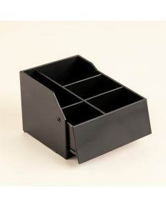 Reed Bluff Empty Coffee-Station Organizer - Black (synthetic illustration; no displayed measurements)