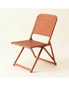 Moss Crest Folding Outdoor Chair - Terracotta (synthetic illustration; no displayed measurements)