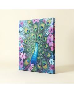 Floral Peacock Canvas Art (synthetic illustration; no displayed measurements)
