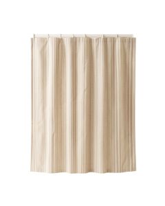 Laurel Crossing Shower Curtain Hanging Flat From A Plain Rod - Beige