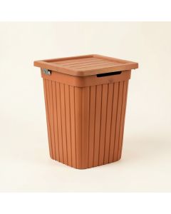 Cedar Bend Closed Garden Compost Bin - Terracotta (synthetic illustration; no displayed measurements)