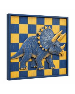Manette Triceratops Dinosaur Artwork Wall Panel
