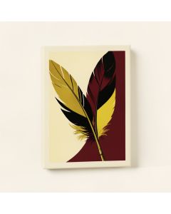 Feather Bird Paint Graphic Art On Wrapped Canvas (synthetic illustration; no displayed measurements)