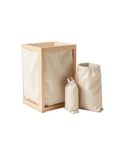 Oak Bluff Laundry Sorting Station With Plain Removable Bags - Beige (synthetic illustration; no displayed measurements)