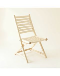 Clay Dale Folding Outdoor Chair - Cream (synthetic illustration; no displayed measurements)