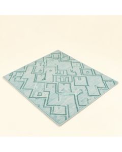Geometric Hand-Woven Light Blue/Teal Indoor/Outdoor Area Rug (synthetic illustration; no displayed measurements)