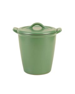 Maple Branch Storage Canister With Lid - Green