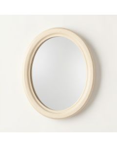 Moss Crest Framed Wall Mirror - Ivory (synthetic illustration; no displayed measurements)