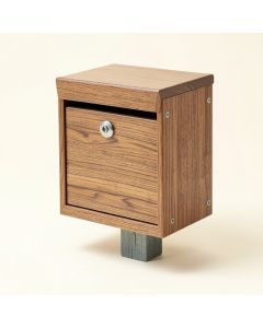 Locking Post Mounted Mailbox (synthetic illustration; no displayed measurements)