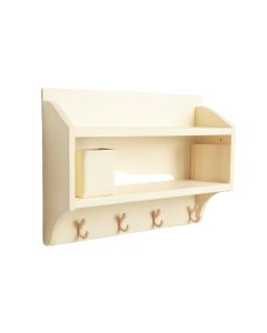Cedar Edge Wall-Mounted Entryway Organizer Shelf - Cream