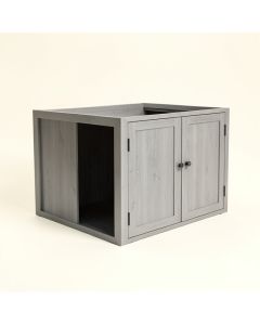 Lake Canyon Empty Furniture-Style Litter Enclosure - Gray (synthetic illustration; no displayed measurements)