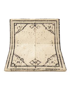 Mahanoy Handwoven Flatweave Wool/Cotton Ivory/Black Area Rug