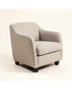 Siems Upholstered Parsons Chair In Taupe/Cream (synthetic illustration; no displayed measurements)