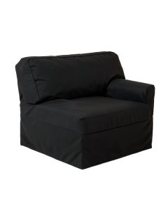 Contrast Denim Furniture Box Cushion Loveseat Slipcover