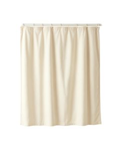 Spruce Bend Shower Curtain Hanging Flat From A Plain Rod - Cream (synthetic illustration; no displayed measurements)